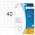 [2250] Herma Haftetiketten Ø 19 mm Weiß, 1.280 Etiketten pro Packung